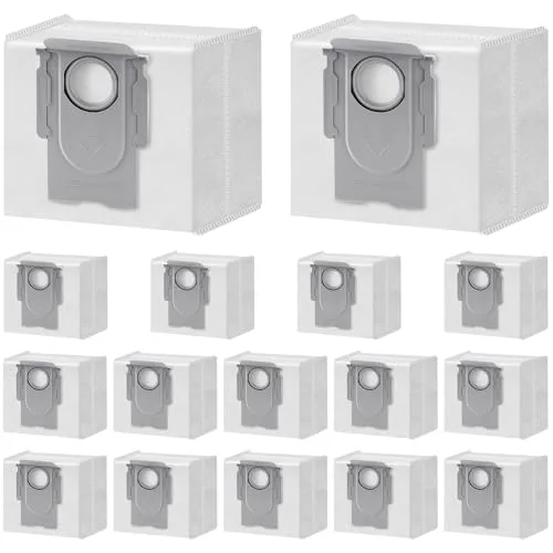 16-Pack Replacement Dust Bags — Roborock Q10 / Q7 / Q5 / S8+ / S7 Pro Ultra & MaxV Ultra