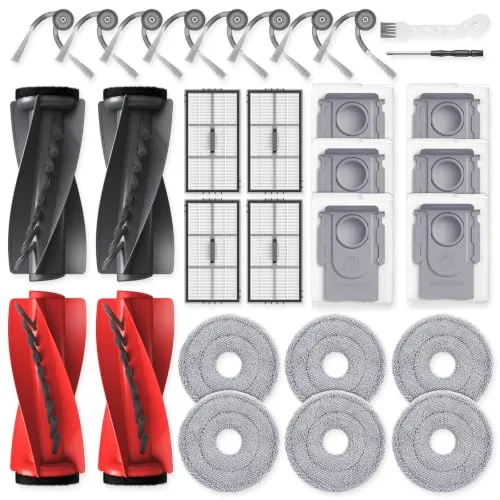 26-Piece Replacement Parts Kit — Roborock Saros 10R / Saros 20 / Qrevo CurvX / Edge 2 / 2 Pro